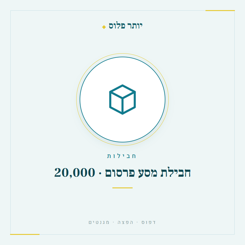 חבילת מסע פרסום 20,000 - יותר פלוס דפוס והפצה