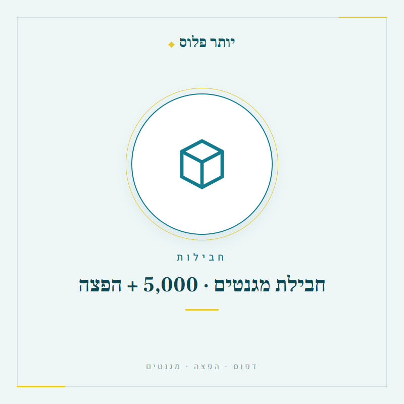 חבילת מגנטים 5,000 + הפצה - יותר פלוס דפוס והפצה